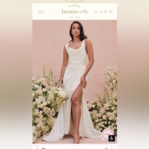 House of CB Ivory Draped Dress - Picture 1 of 4